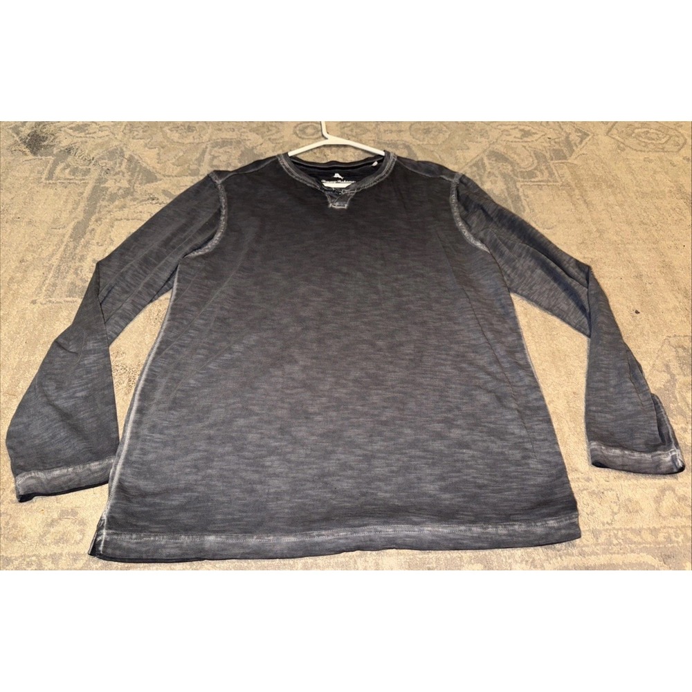 Tommy Bahama Gray Long Sleeve Pima Shirt Sz Medium